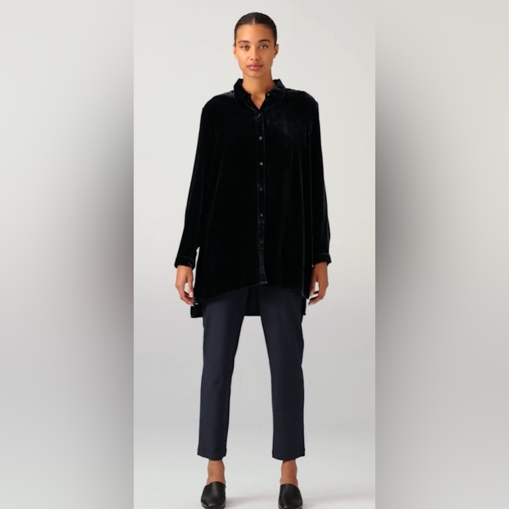 Eileen Fisher Washable Stretch Crepe Pant
Slim Fit Ankle Length Black Size L